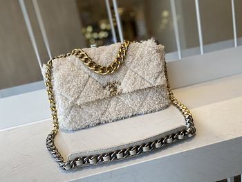 Chanel Lamb Hair Flap Bag AS1160 Size 26