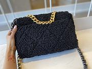 Chanel Lamb Hair Flap Bag Black AS1160 Size 26 - 4