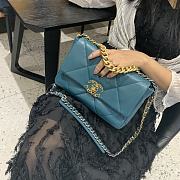 Chanel Lingge Tofu Bag Blue AS1160 Size 26x9x16 cm - 6