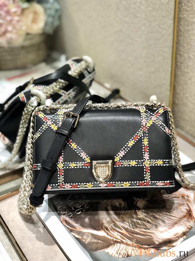 Dior Ama Imported Cowhide Embroidery 01180 Size 25 cm - 1