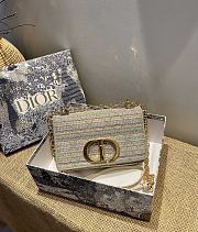 Dior Pinstripe Caro 30 Montaigne M1210 Size 20x12x7 cm - 1