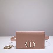 Dior Montaigne Waist Bag WOC 2-in-1 Pink 9909 Size 19x12.5x4 cm - 1