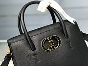 Dior 30 Montaigne St Honoré Grained Calfskin Black Size 25x19x12 cm - 6