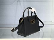 Dior 30 Montaigne St Honoré Grained Calfskin Black Size 25x19x12 cm - 4