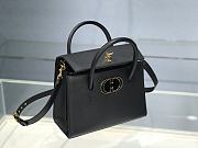 Dior 30 Montaigne St Honoré Grained Calfskin Black Size 25x19x12 cm - 2