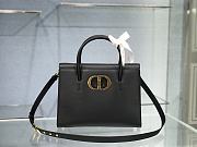 Dior 30 Montaigne St Honoré Grained Calfskin Black Size 30 cm - 1