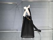 Dior 30 Montaigne St Honoré Grained Calfskin Black Size 30 cm - 6