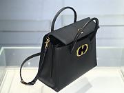 Dior 30 Montaigne St Honoré Grained Calfskin Black Size 30 cm - 5