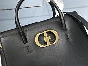 Dior 30 Montaigne St Honoré Grained Calfskin Black Size 30 cm - 2