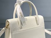 Dior 30 Montaigne St Honoré Grained Calfskin White Size 25x19x12 cm - 5