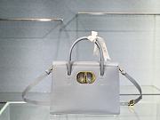 Dior 30 Montaigne St Honoré Grained Calfskin Gray Size 30 cm - 1