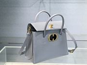 Dior 30 Montaigne St Honoré Grained Calfskin Gray Size 30 cm - 5