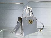 Dior 30 Montaigne St Honoré Grained Calfskin Gray Size 30 cm - 4