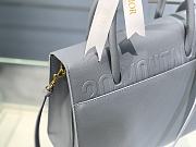 Dior 30 Montaigne St Honoré Grained Calfskin Gray Size 30 cm - 3