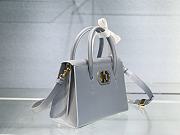 Dior 30 Montaigne St Honoré Grained Calfskin Gray Size 25x19x12 cm - 6