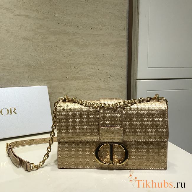 Dior 30 Montaigne Bag In Bronze Gold Size 25cm - 1