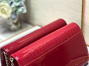 Dior 30 Montaigne Bag Patent Leather Red 2245A Size 22x14x4cm - 6