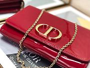 Dior 30 Montaigne Bag Patent Leather Red 2245A Size 22x14x4cm - 4