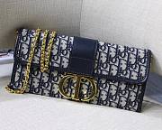 Dior 30 Montaigne Chain Clutch Blue Size 27.5x12x2 cm - 1