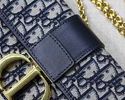 Dior 30 Montaigne Chain Clutch Blue Size 27.5x12x2 cm - 6