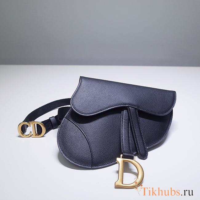 Dior Saddle Bag With Belt Black 1003L Size 18.5x11x2 cm - 1