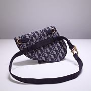 Dior Saddle Bag With Belt Oblique 1003L Size 18.5x11x2 cm - 5