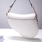 Saddle Bag Palm Pattern White Large 6816 Size 25.5x20x6.5 cm - 3