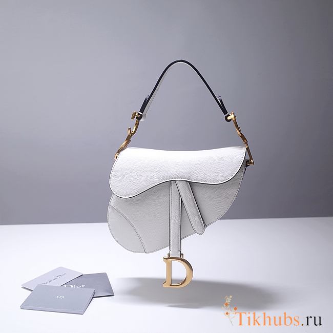 Saddle Bag Palm Pattern White Small 6816 Size 21x18x5 cm - 1