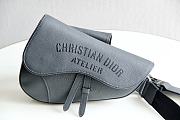 Dior Pre-Fall Men's Saddle Bag Gray 83146 Size 20x28.6x5 cm - 4