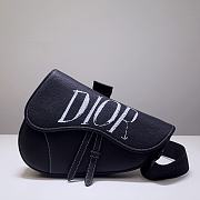 Dior Pre-Fall Men's Saddle Bag Black/White 83146 Size 20x28.6x5 cm - 4