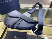 Dior Saddle Bag (Couple Style) Navy Blue With Blue Ribbon 093 Size 20x28.6x5 cm - 2