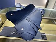 Dior Saddle Bag (Couple Style) Navy Blue With Blue Ribbon 093 Size 20x28.6x5 cm - 4