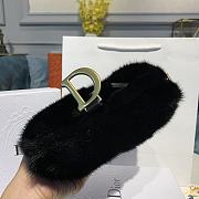 Dior Saddle Bag Black Mink Fur Black M0447 Size 20x5x15 cm - 6