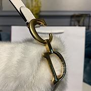 Dior Saddle Bag Black Mink Fur White M0447 Size 20x5x15 cm - 6