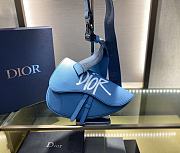 Dior Saddle Bag Unisex Sky Blue Cowhide 093 Size 20x28.6x5 cm - 5