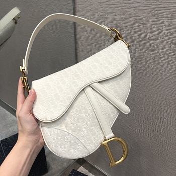 Dior Saddle Hot Bag White Size 25.5 cm