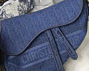 Dior Saddle Embroidered Denim Blue M9001 Size 25.5x20x6.5 cm - 4