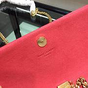 YSL Classic Saint Laurent Shoulder Bag Red 354119 Size 24x14.5x5.5 cm - 6