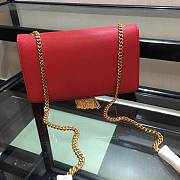 YSL Classic Saint Laurent Shoulder Bag Red 354119 Size 24x14.5x5.5 cm - 5