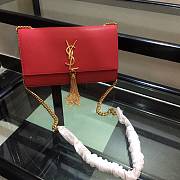 YSL Classic Saint Laurent Shoulder Bag Red 354119 Size 24x14.5x5.5 cm - 4