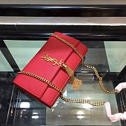 YSL Classic Saint Laurent Shoulder Bag Red 354119 Size 24x14.5x5.5 cm - 2