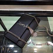 YSL Classic Saint Laurent Shoulder Bag Metal Chain Black 354119 Size 24x14.5x5.5 cm - 2