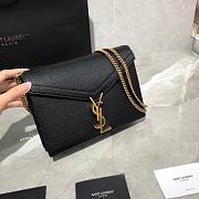 YSL Saint Laurent Cassandra Monogram Black 532750 Size 22x16.5x5.5 cm - 4