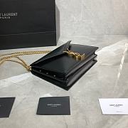 YSL Saint Laurent Cassandra Monogram Smooth Leather Black 532750 Size 22x16.5x5.5 cm - 5