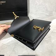 YSL Saint Laurent Cassandra Monogram Smooth Leather Black 532750 Size 22x16.5x5.5 cm - 4