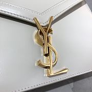 YSL Saint Laurent Cassandra Monogram Smooth Leather White 532750 Size 22x16.5x5.5 cm - 2