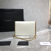 YSL Saint Laurent Cassandra Monogram Smooth Leather White 532750 Size 22x16.5x5.5 cm - 3