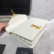 YSL Saint Laurent Cassandra Monogram Smooth Leather White 532750 Size 22x16.5x5.5 cm - 4