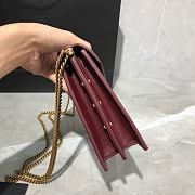 YSL Saint Laurent Cassandra Monogram Dark Red 532750 Size 22x16.5x5.5 cm - 3