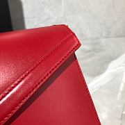 YSL Saint Laurent Cassandra Monogram Smooth Leather Red 532750 Size 22x16.5x5.5 cm - 3